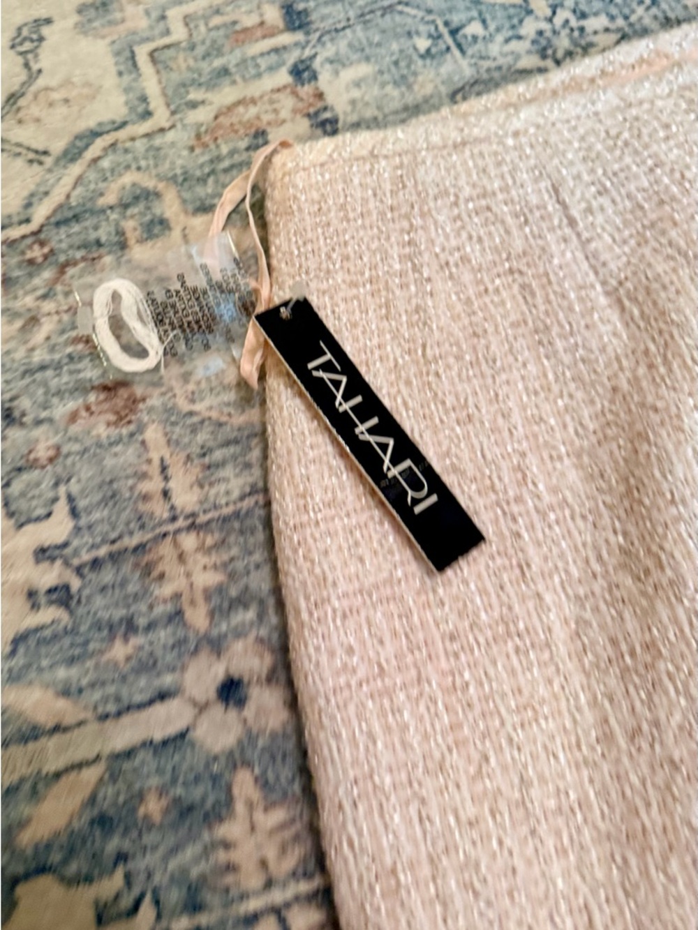 Tahari Blush Pink Tweed Pencil Skirt - Picture 7 of 8